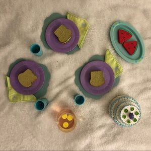 American Girl Doll Table Setting and Food Set